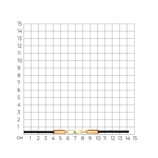 Текстильный шнурок с замком из золота