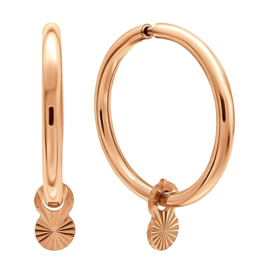 Серьги-конго из золота