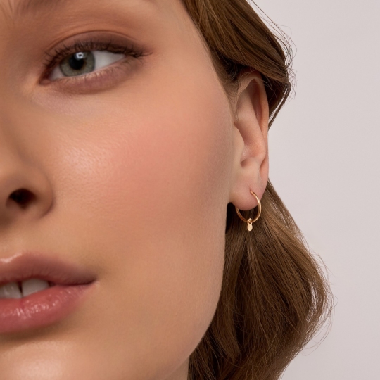 Серьги-конго из золота