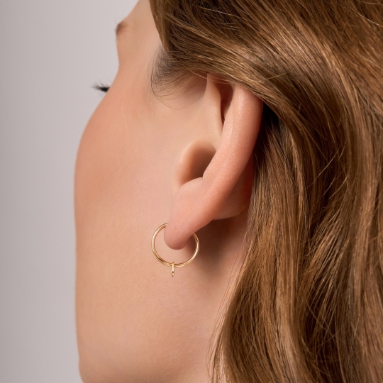 Серьги-конго из золота