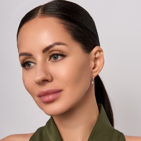 Серьги-трансформеры из золота с фианитами