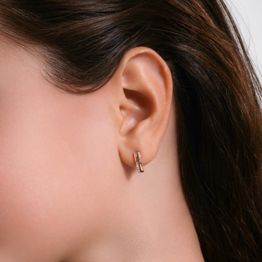 Серьги из золота с фианитами