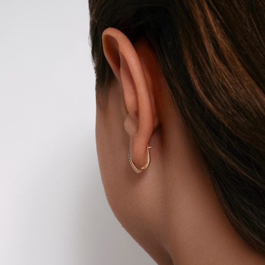 Серьги из золота с фианитами