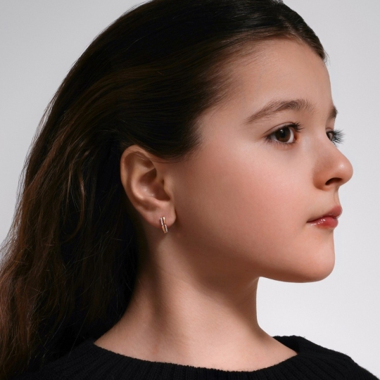 Серьги из золота с фианитами