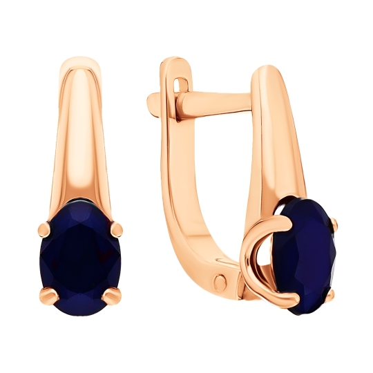 Серьги из золота с сапфирами