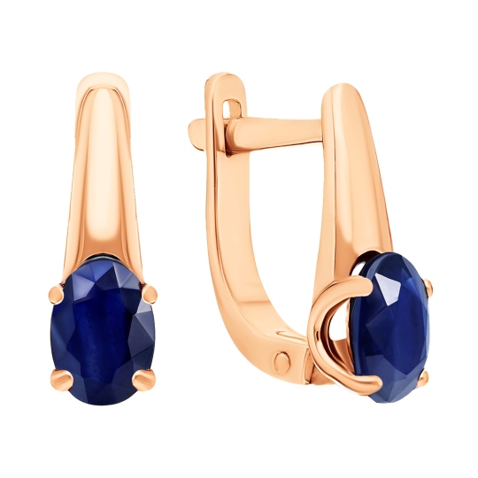 Серьги из золота с сапфирами