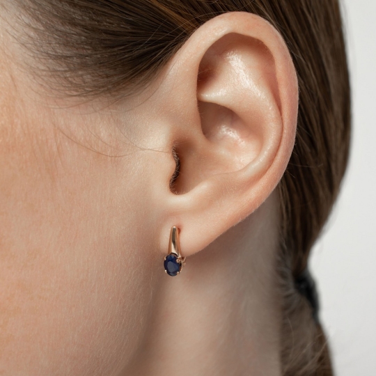 Серьги из золота с сапфирами