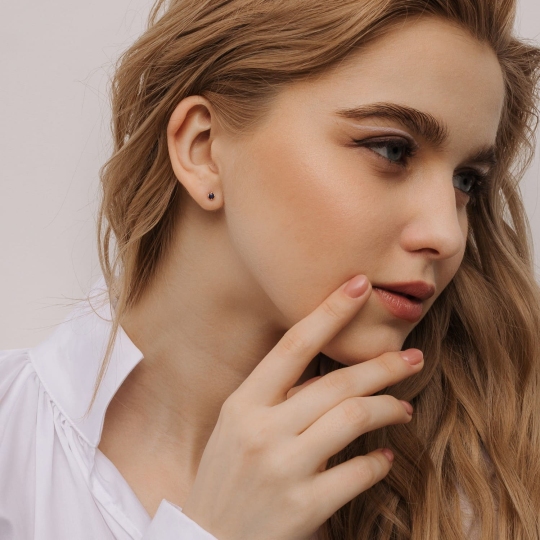 Серьги из золота с сапфирами