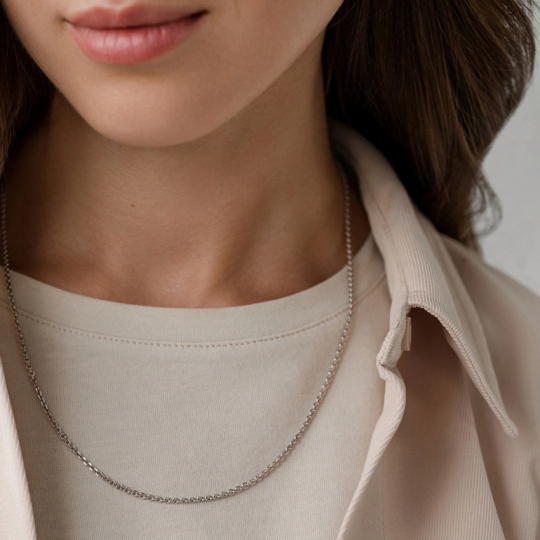 Цепь из белого золота плетения 