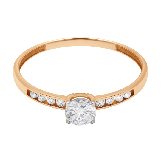 Кольцо из золота с фианитами