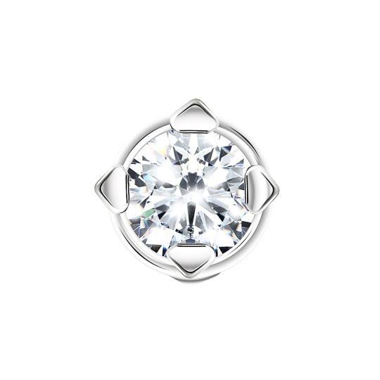 Одиночная серьга из белого золота с бриллиантом