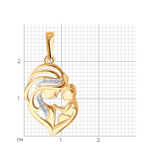 Подвеска из золота с бриллиантами 