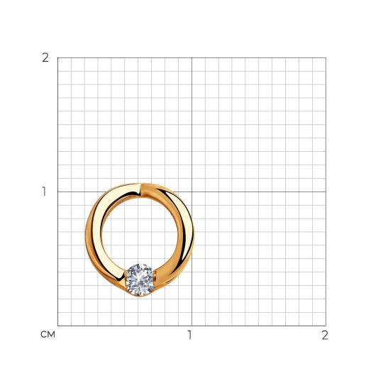 Подвеска из золота с бриллиантом