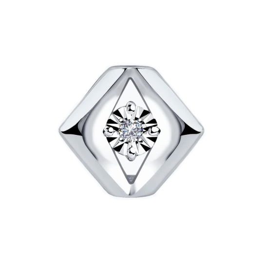 Подвеска из белого золота с бриллиантом