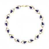 Браслет из золота с бриллиантами и сапфирами