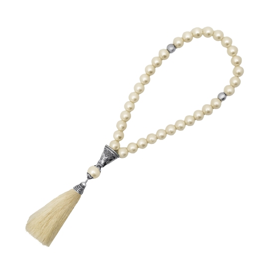 Четки из жемчуга с серебряными вставками