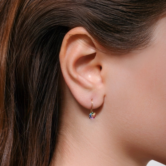 Серьги из золота с фианитами