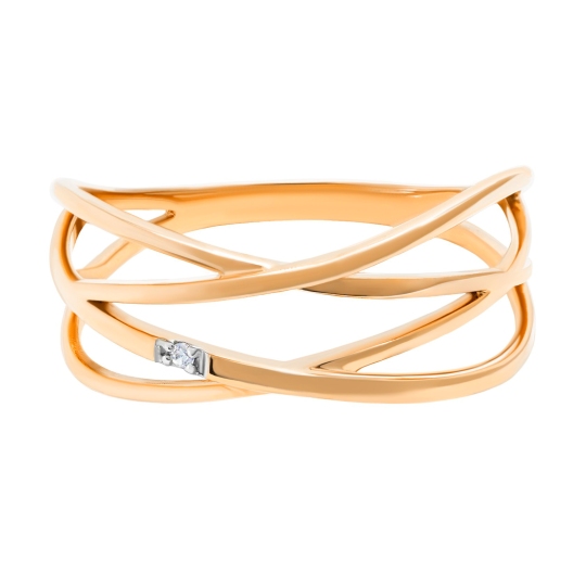 Кольцо из золота с фианитом