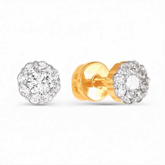 Серьги из золота с фианитами