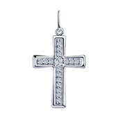 Подвеска из серебра с фианитами