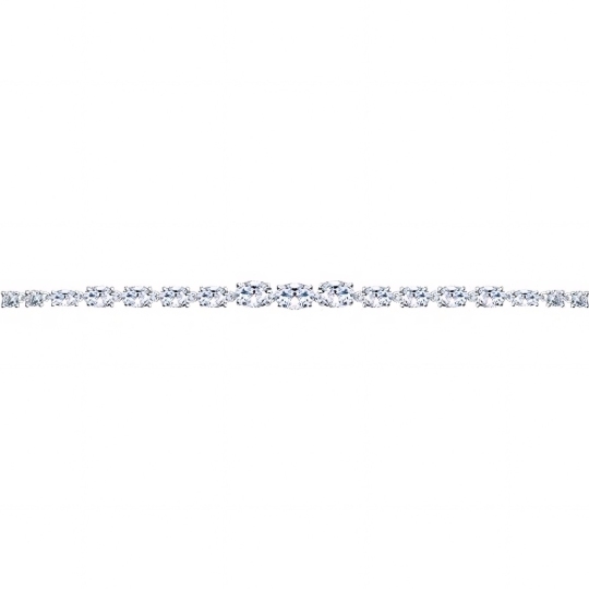 Браслет из серебра с фианитами