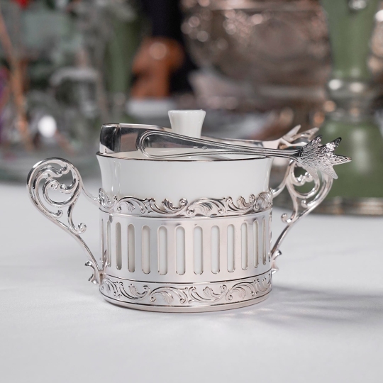 Щипцы для сахара из серебра