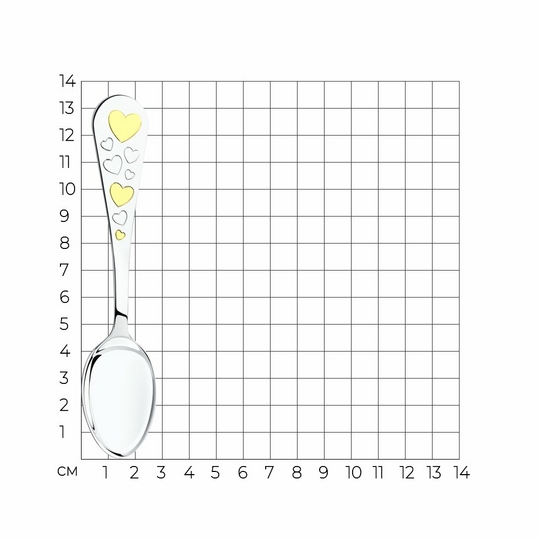 Ложка детская из серебра с позолотой