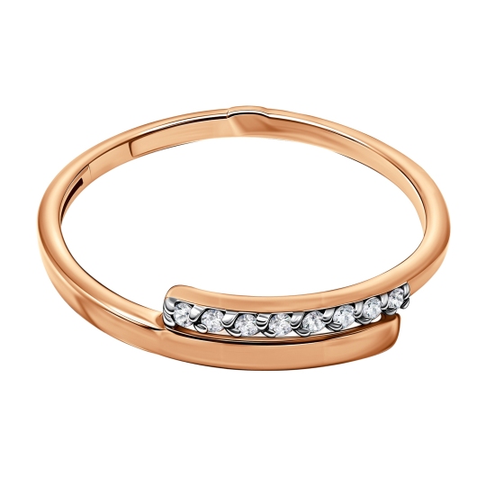 Кольцо из золота с фианитами