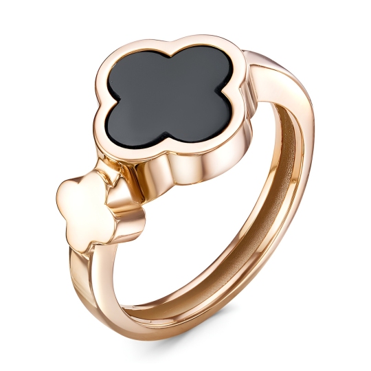 Кольцо из золота с ониксом