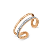 Кольцо на фалангу из золота с бриллиантами