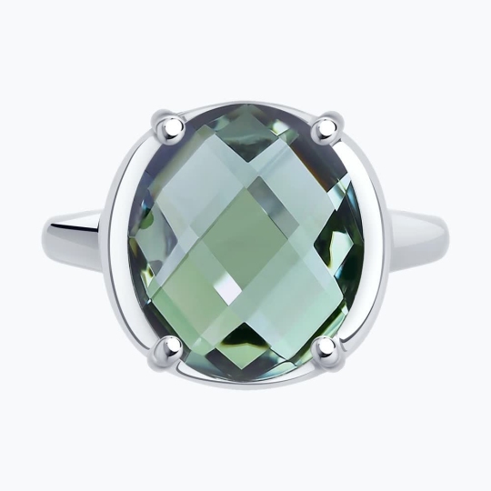 Кольцо из серебра с кварцем