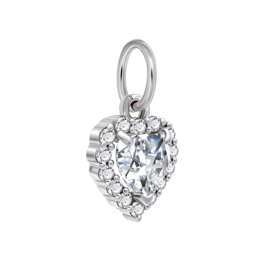 Подвеска из серебра с фианитами