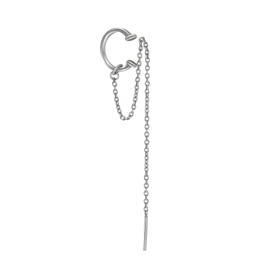 Серьга-кафф из серебра