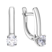 Серьги из белого золота с бриллиантами 0,8 ct