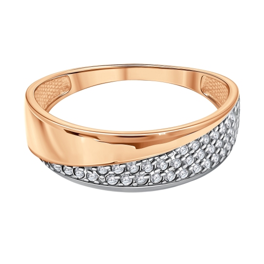 Кольцо из золота с фианитами