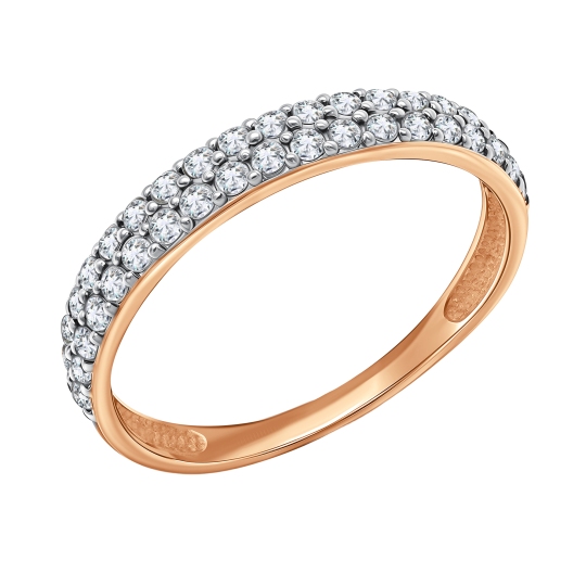 Кольцо из золота с фианитами