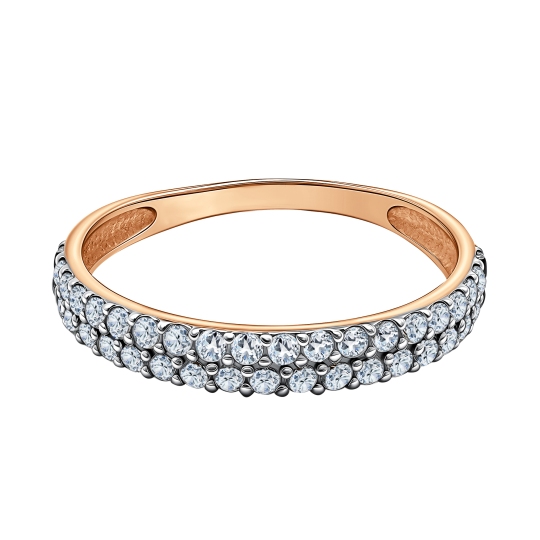 Кольцо из золота с фианитами