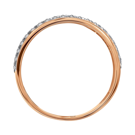 Кольцо из золота с фианитами