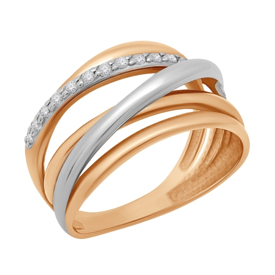 Кольцо из золота с фианитами