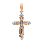 Подвеска-крест из золота с бриллиантами