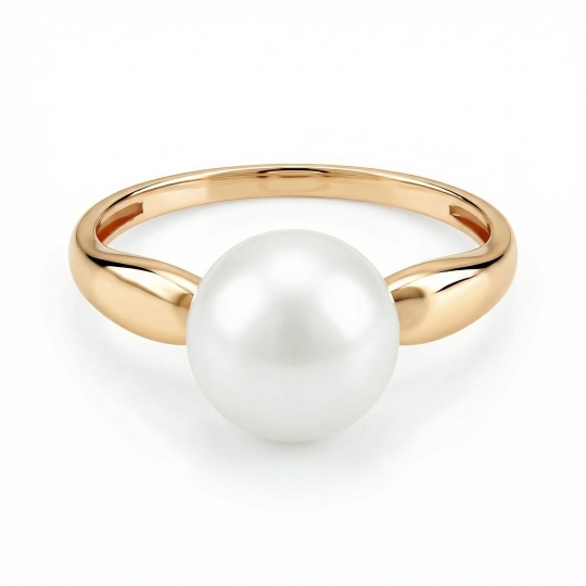 Кольцо из золота с жемчугом