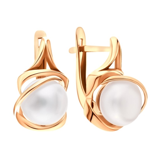 Серьги из золота с жемчугом