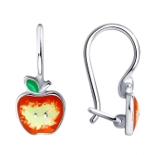 Серьги из серебра с эмалью