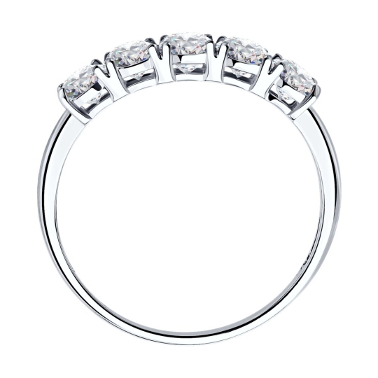 Кольцо из серебра с фианитами