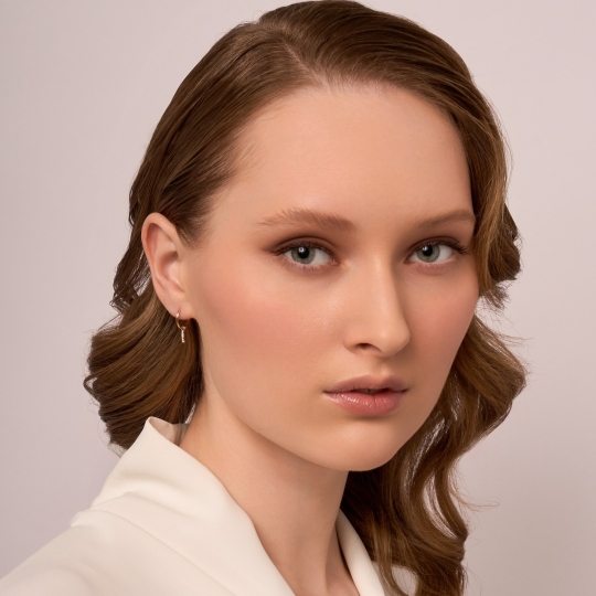 Серьги-трансформеры из золота с фианитами