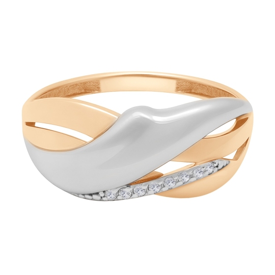 Кольцо из золота с фианитами