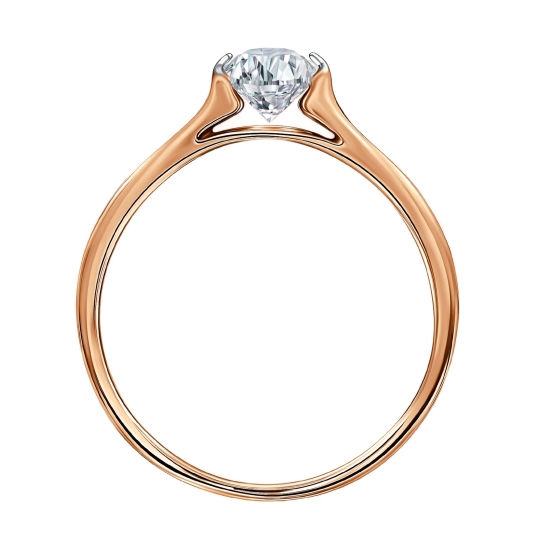 Кольцо из золота с фианитом