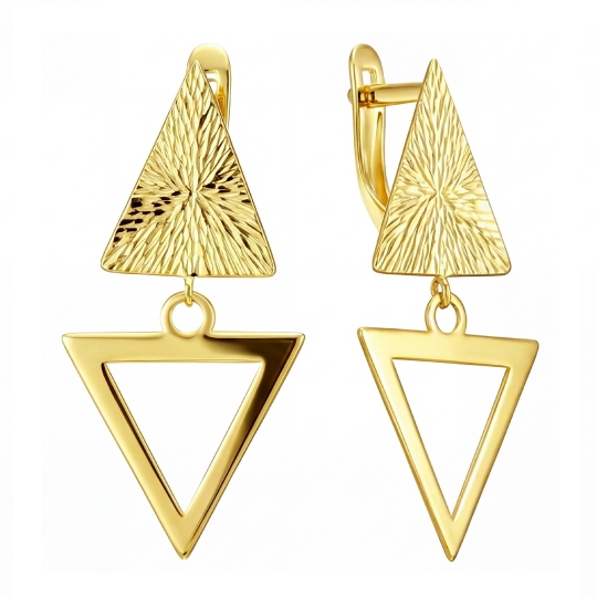 Серьги из лимонного золота