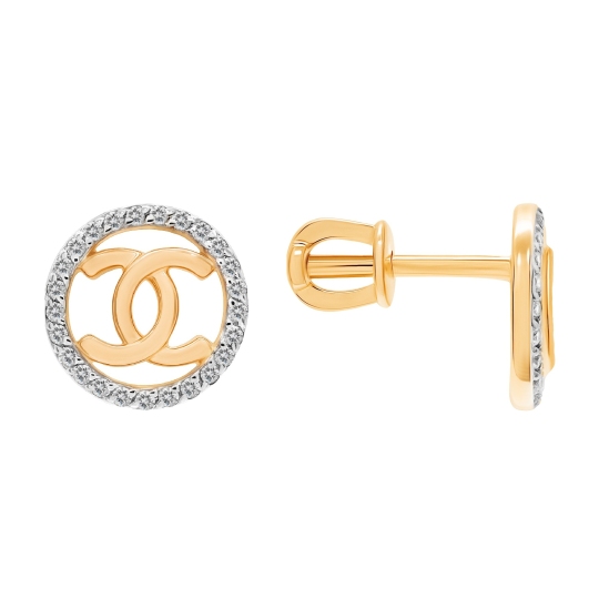 Серьги из золота с фианитами