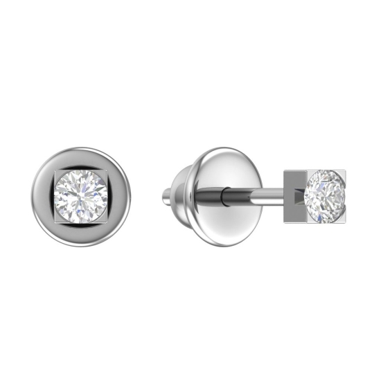 Серьги из серебра с фианитами